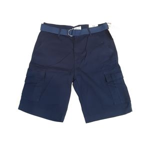 Blue Rock Men's Blue Cotton Belted Cargo …